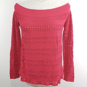 Scala Pullover Lace Off‎ The Shoulder Top, One Size